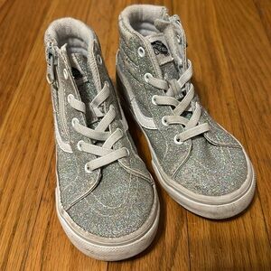 Toddler Hightop Iridescent Glitter Vans